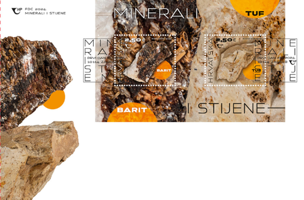Mineral barit i stijena tuf novi su motivi na poštanskim markama